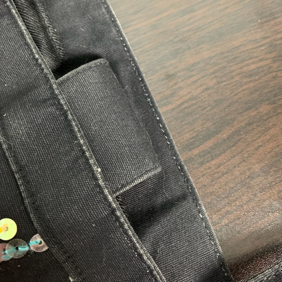 Madison Studio Canvas Button Tote Bag - Picture 5 of 13